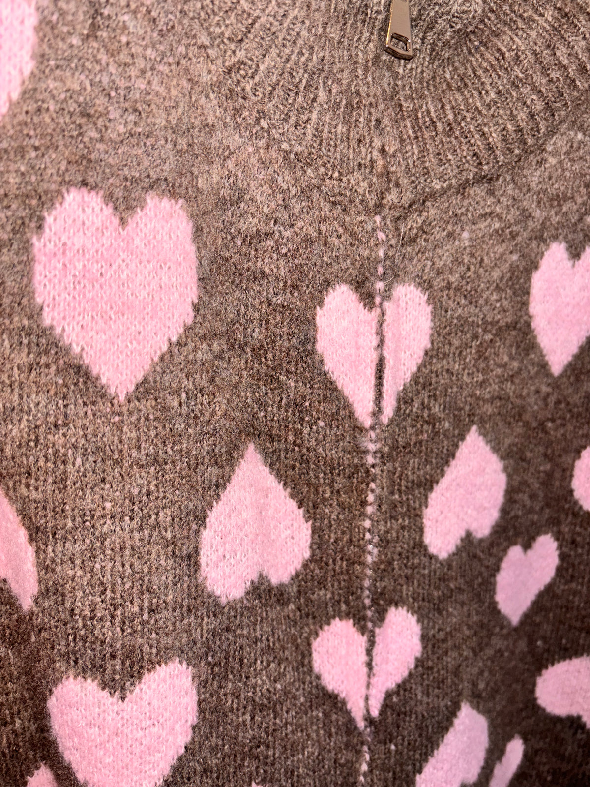 Strickjacke „Herzilein“ mit Zweiwege-Zipper
