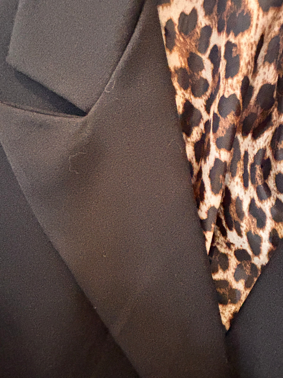 Oversizeblazer mit Leo-Innenseite