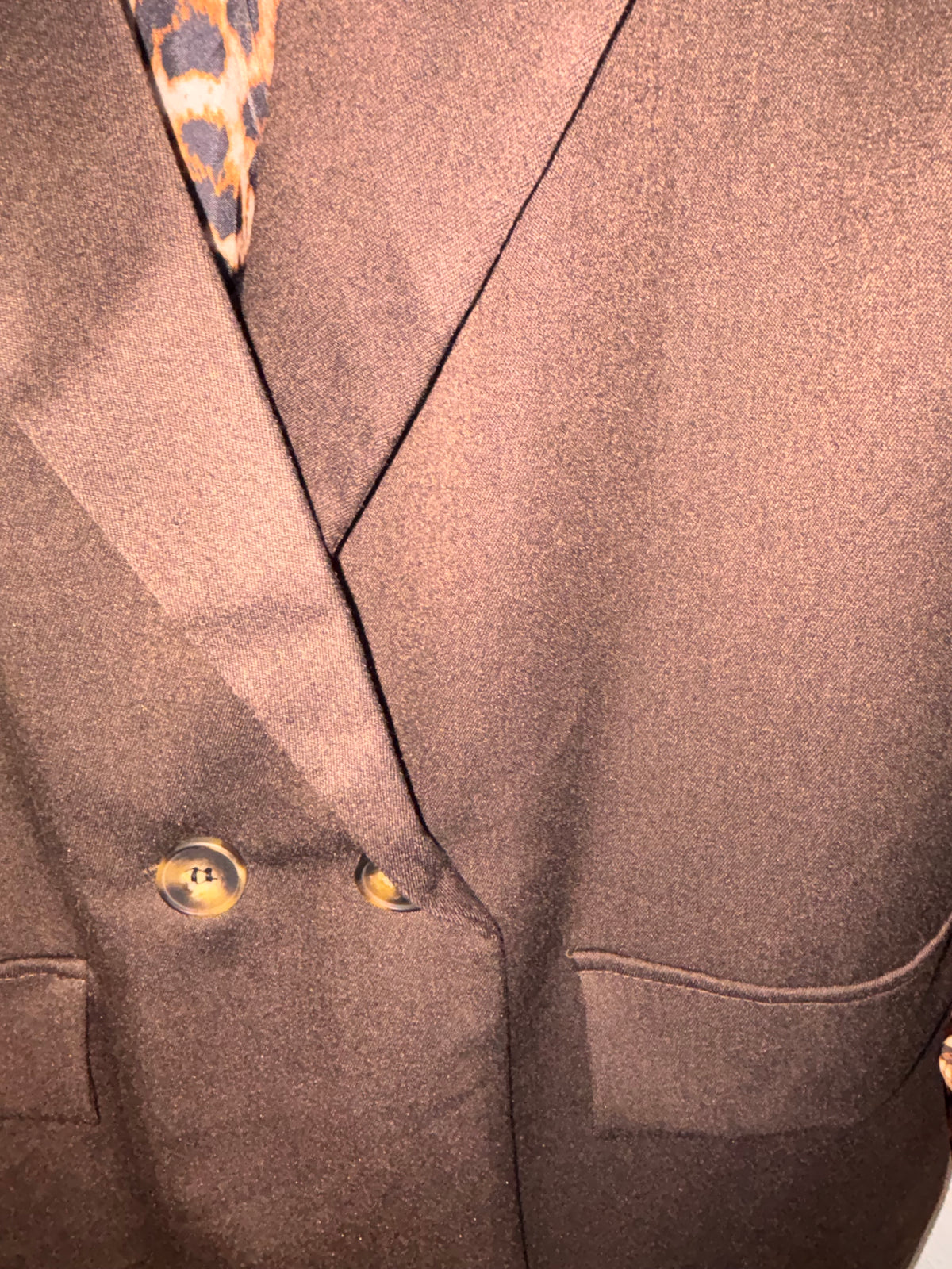 Oversizeblazer mit Leo-Innenseite