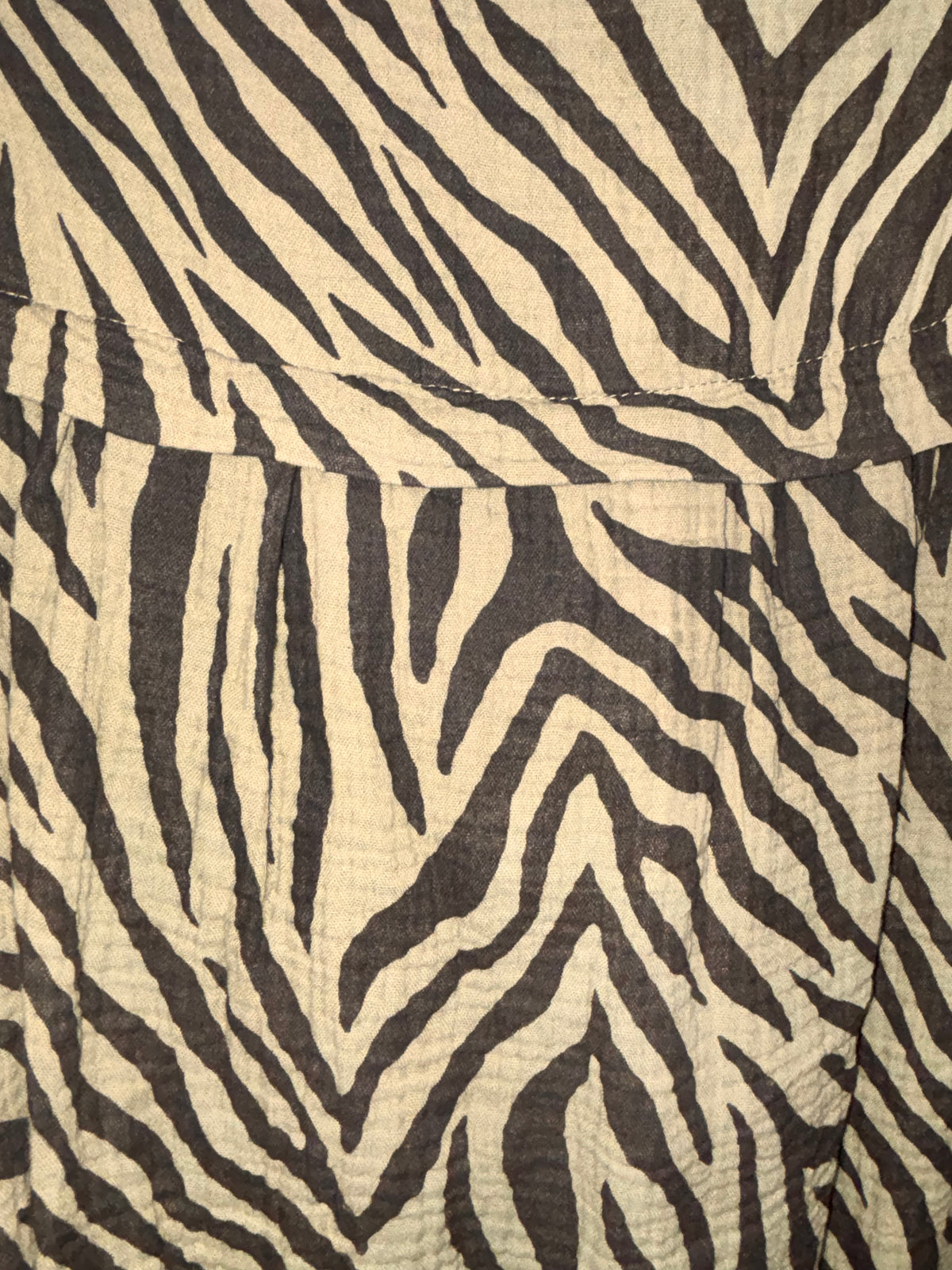 Zebra-Musselinbluse aus Baumwolle
