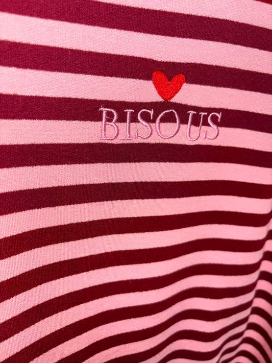 Ringel-Sweater „Bisous“ mit leicht ausgestellten Ärmeln