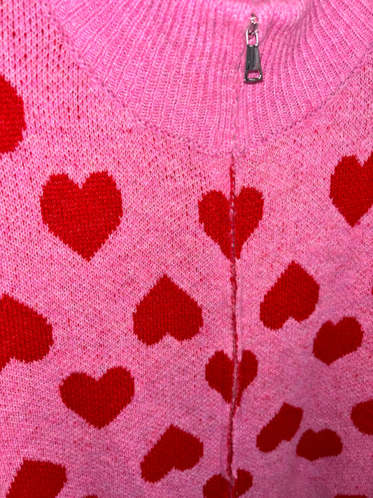 Strickjacke „Herzilein“ mit Zweiwege-Zipper