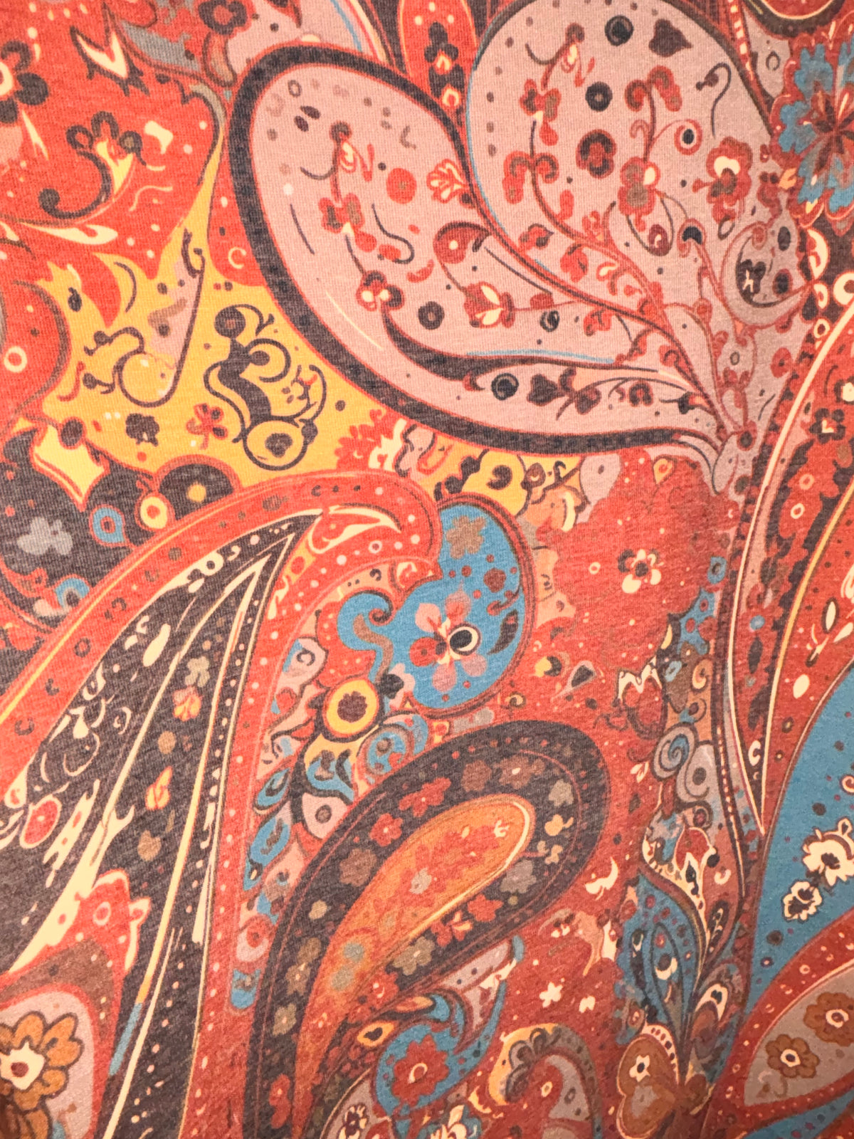 Paisley-Pullover mit weiten Ärmeln