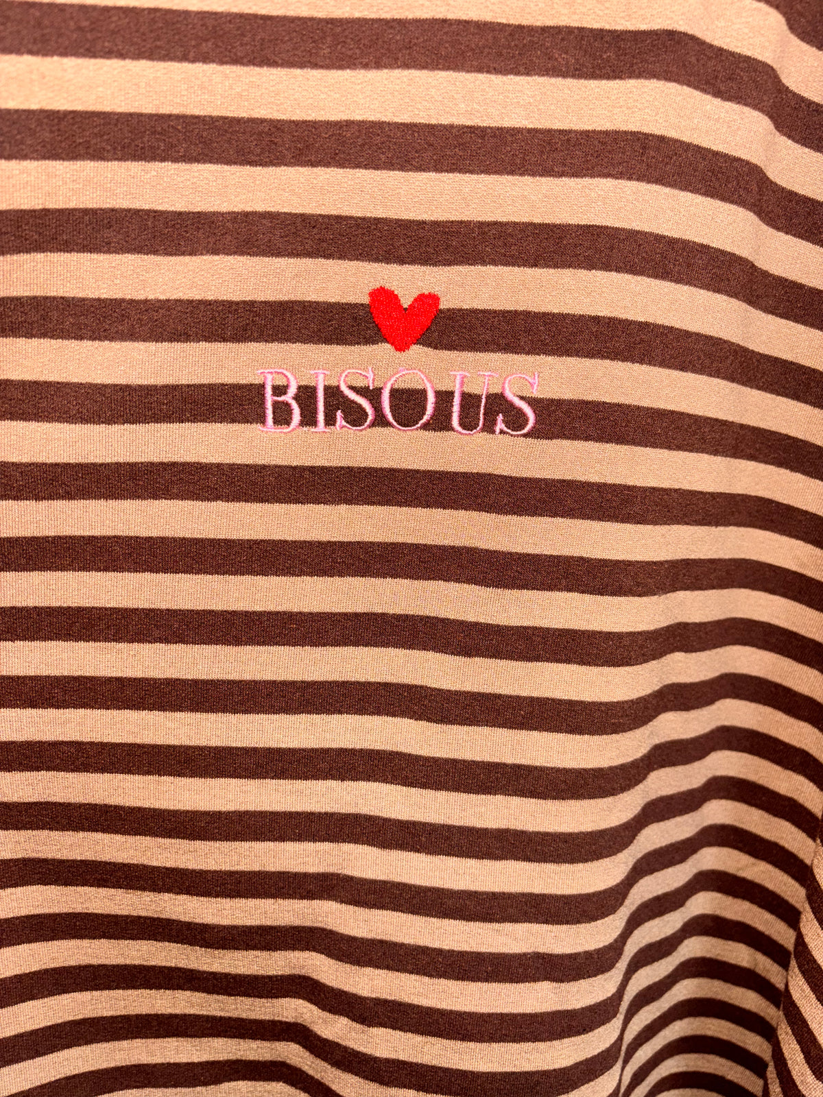 Ringel-Sweater „Bisous“ mit leicht ausgestellten Ärmeln
