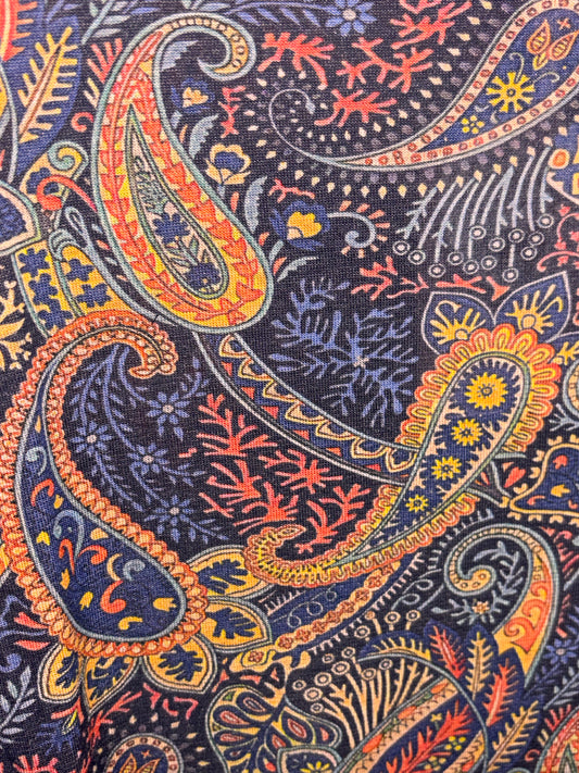Paisley-Shirt mit 5 % Kaschmir