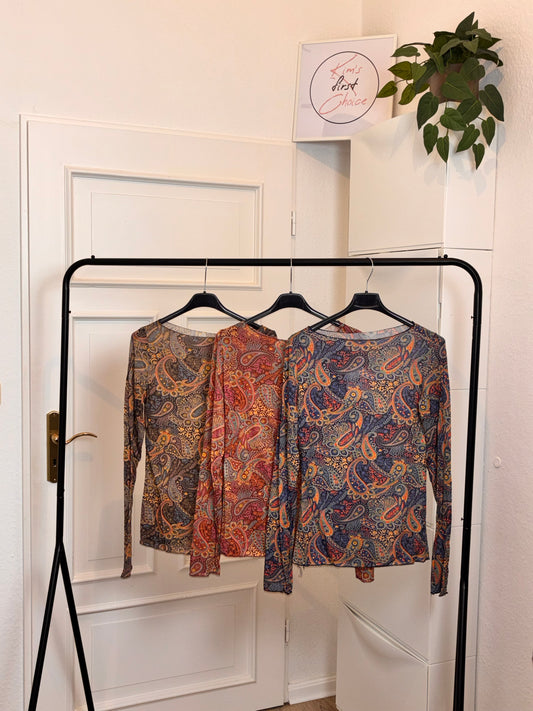 Paisley-Shirt mit 5 % Kaschmir