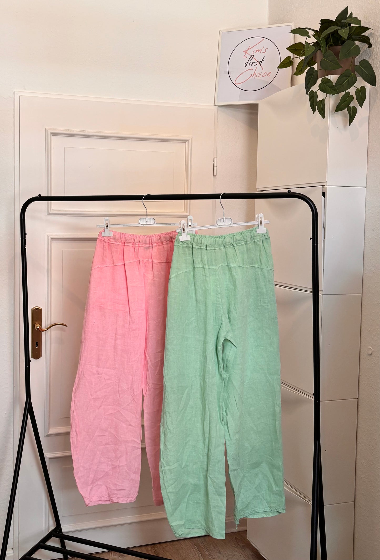 Leinen-Hose mit Kordelzug