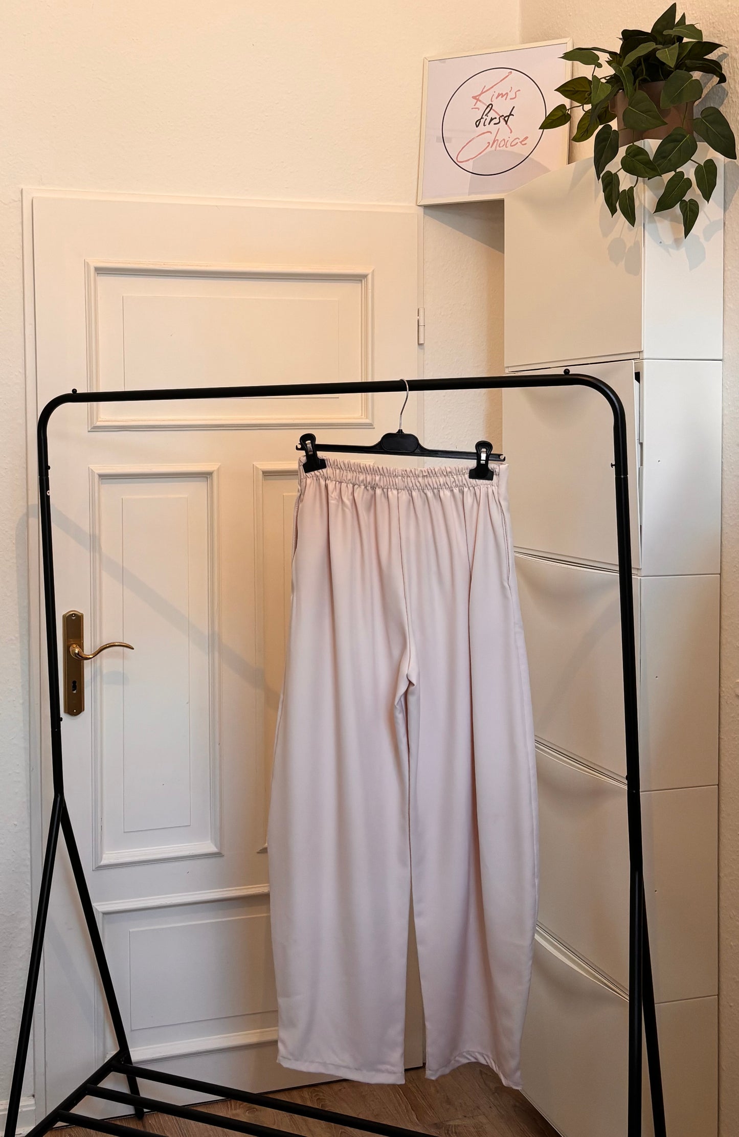 Wide Leg Hose – Champagner