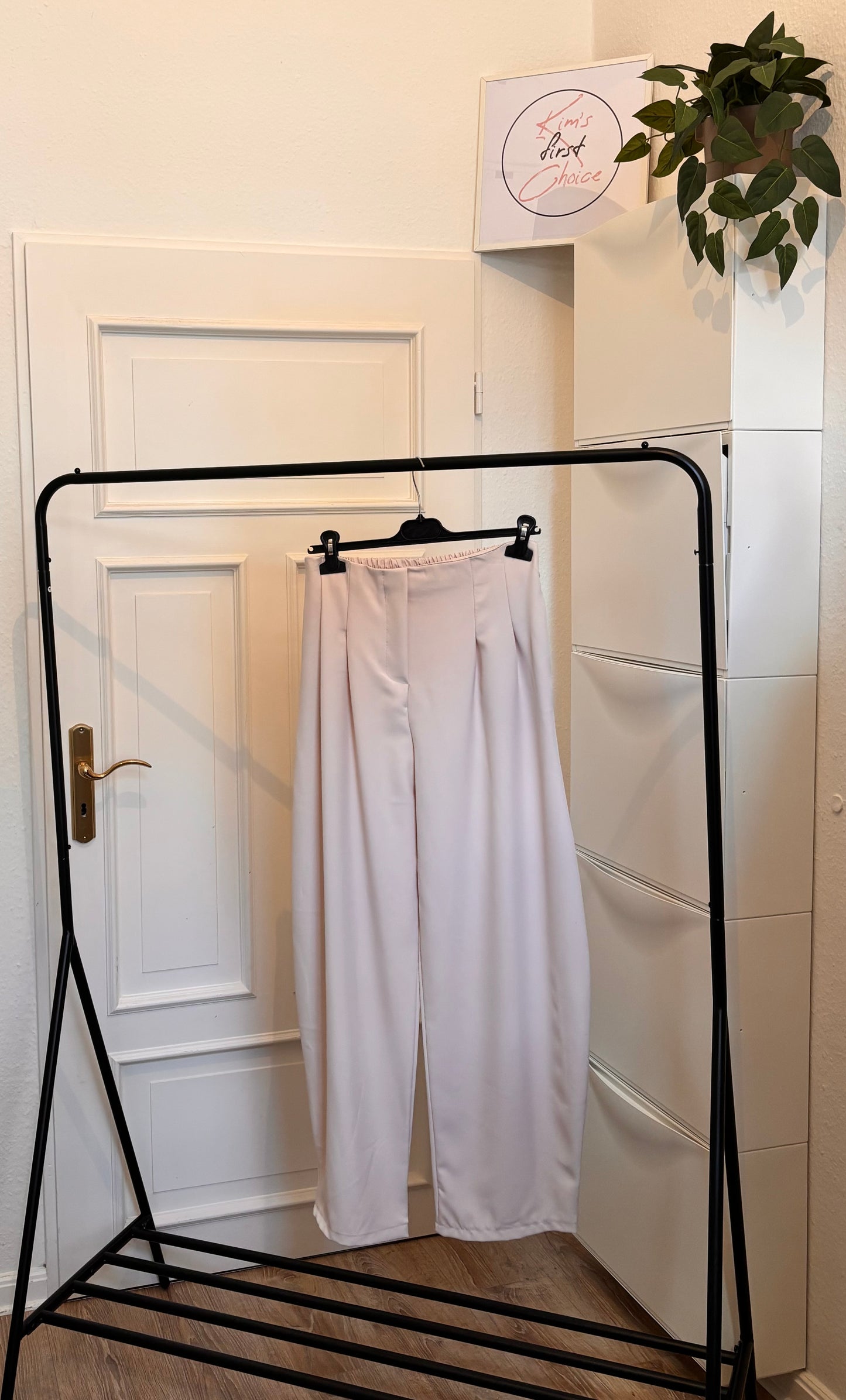 Wide Leg Hose – Champagner
