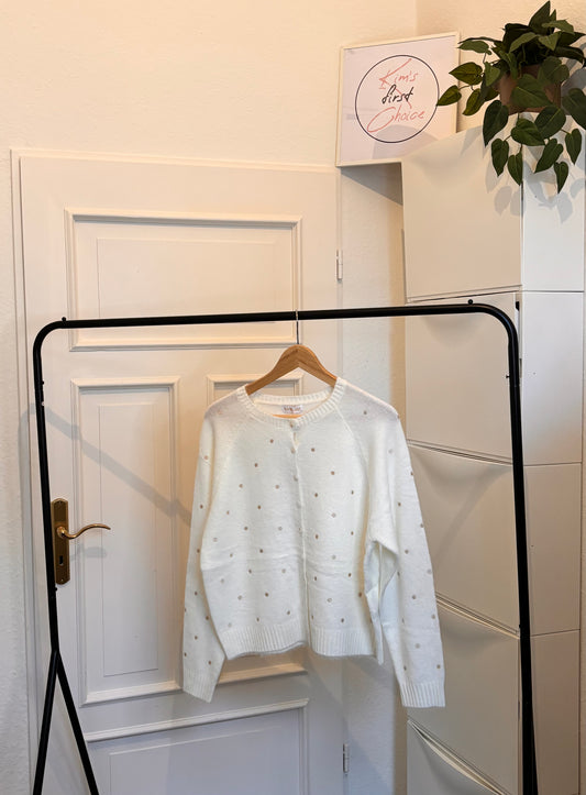 Cardigan mit Punktemuster – 4 Farben