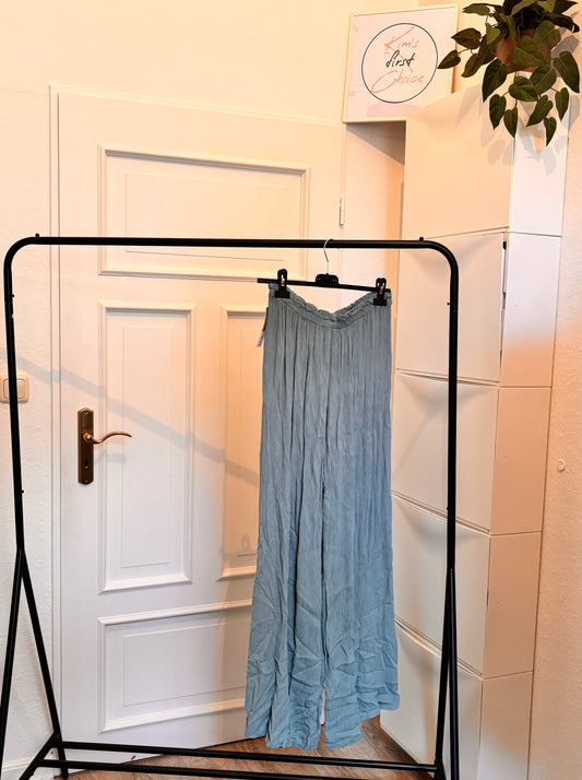 Fließende Palazzo-Hose – 100% Viskose